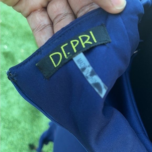 Elegant Blue Strapless Dress Blue - Picture 5 of 5